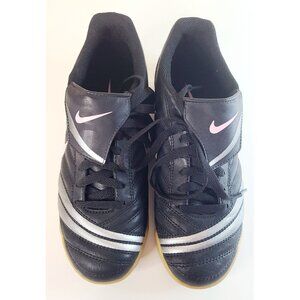 Nike Indoor Soccer Shoes Black/Pink Stripes Women's US 9 New Never Worn